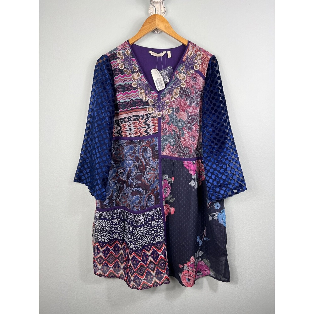 NWT Soft Surroundings Women's Top All Together Patchwork Tunic Dress Size S - Picture 2 of 11